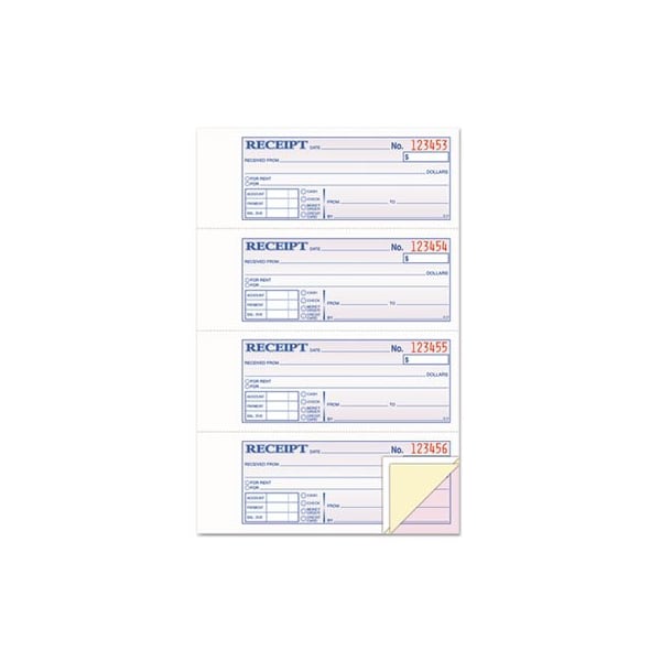 Tops Business Forms TOPS, Money/rent Receipt Books, 2-3/4 X 7 1/8, Three-Part Carbonless, 100PK 46808 - main